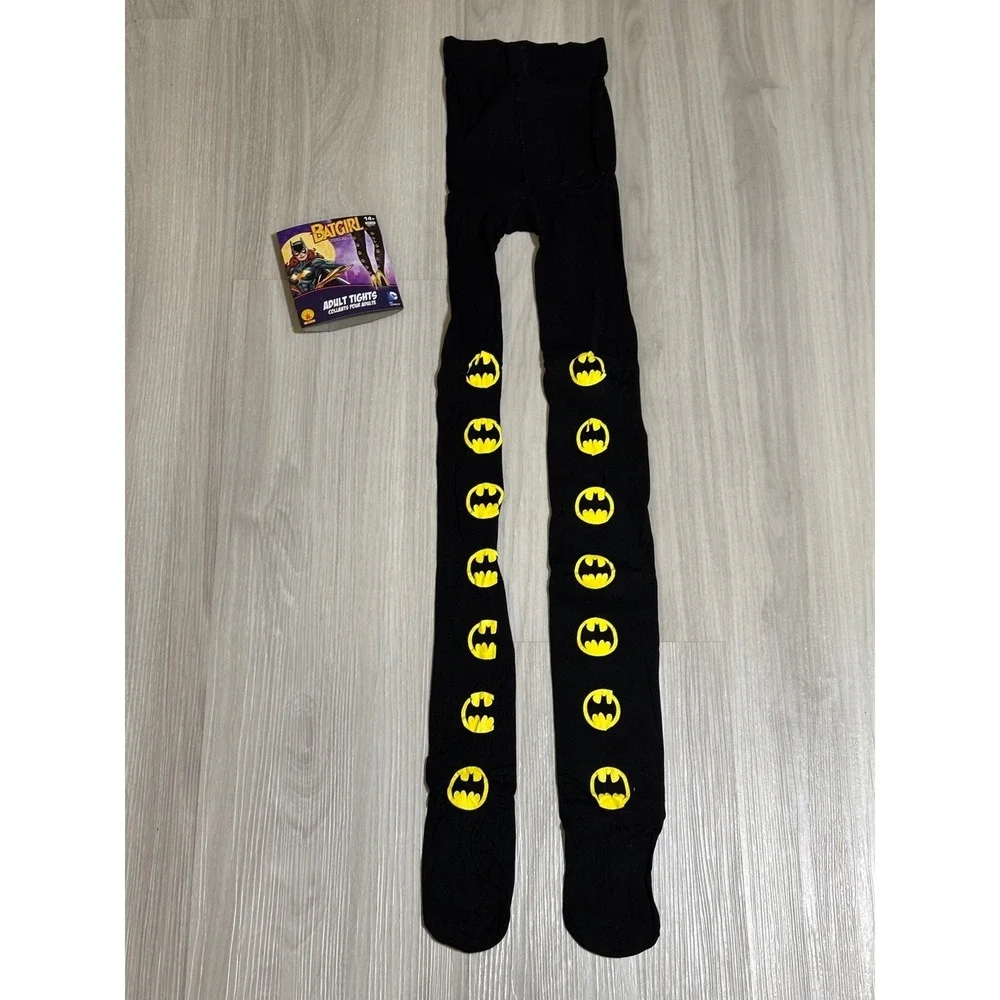 Batgirl Womens Tights DC Comics Superhero Cosplay Costume Black Yellow One Sizes